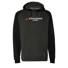 Load image into Gallery viewer, CycleZoo E-Bikes Classic Raglan Hooded Pullover Sweatshirt Charcoal/Heather Black