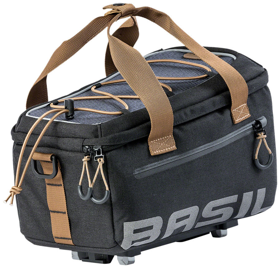 Basil Miles Trunk Bag 7L Black/Brown (MIK Compatible)