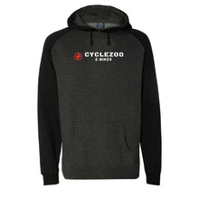 Load image into Gallery viewer, CycleZoo E-Bikes Classic Raglan Hooded Pullover Sweatshirt Charcoal/Heather Black
