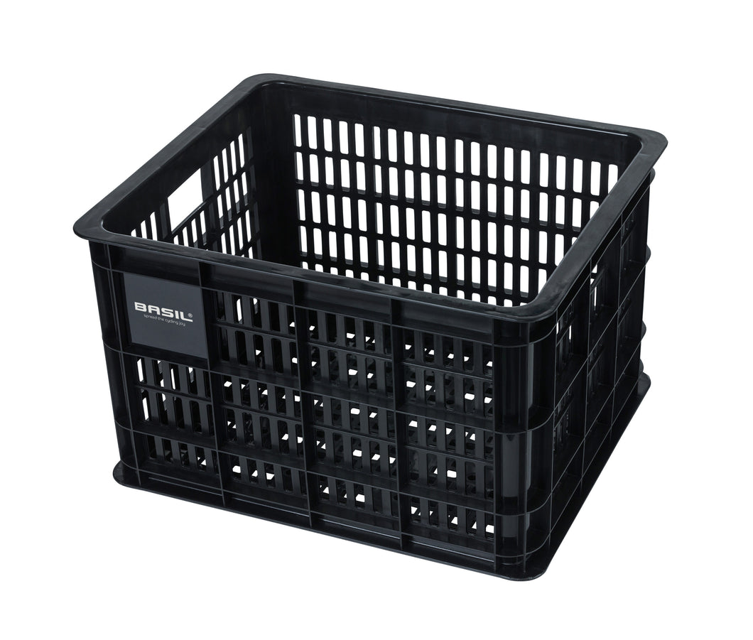 Basil Bicycle Crate M - 33L - Black (MIK Compatible)